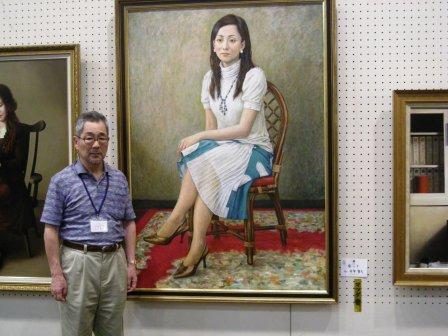 55回全日肖展マツダ賞受賞作の前で